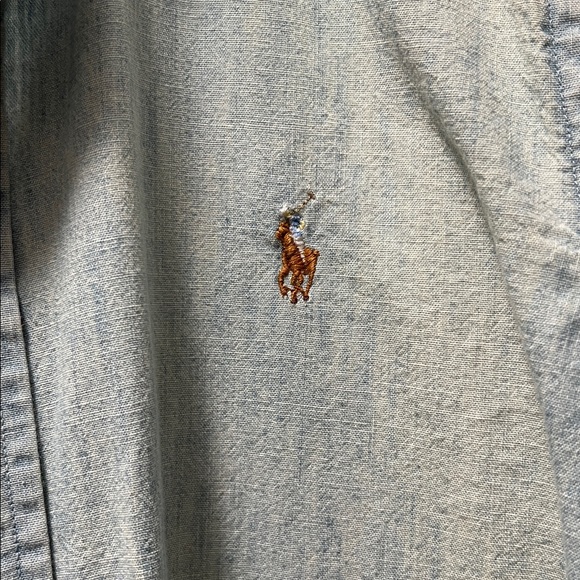 Polo by Ralph Lauren Faded Denim Blue Women’s Casual Shirt - Picture 3 of 4